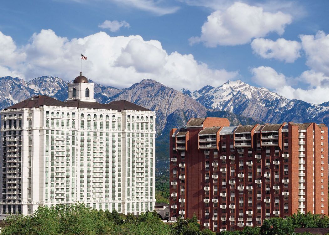 Exterior view of Grand America and Little America Hotels