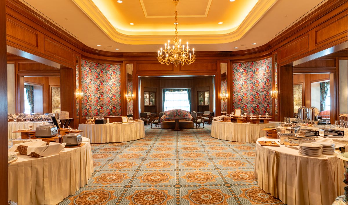 Oak Room Set up with buffet