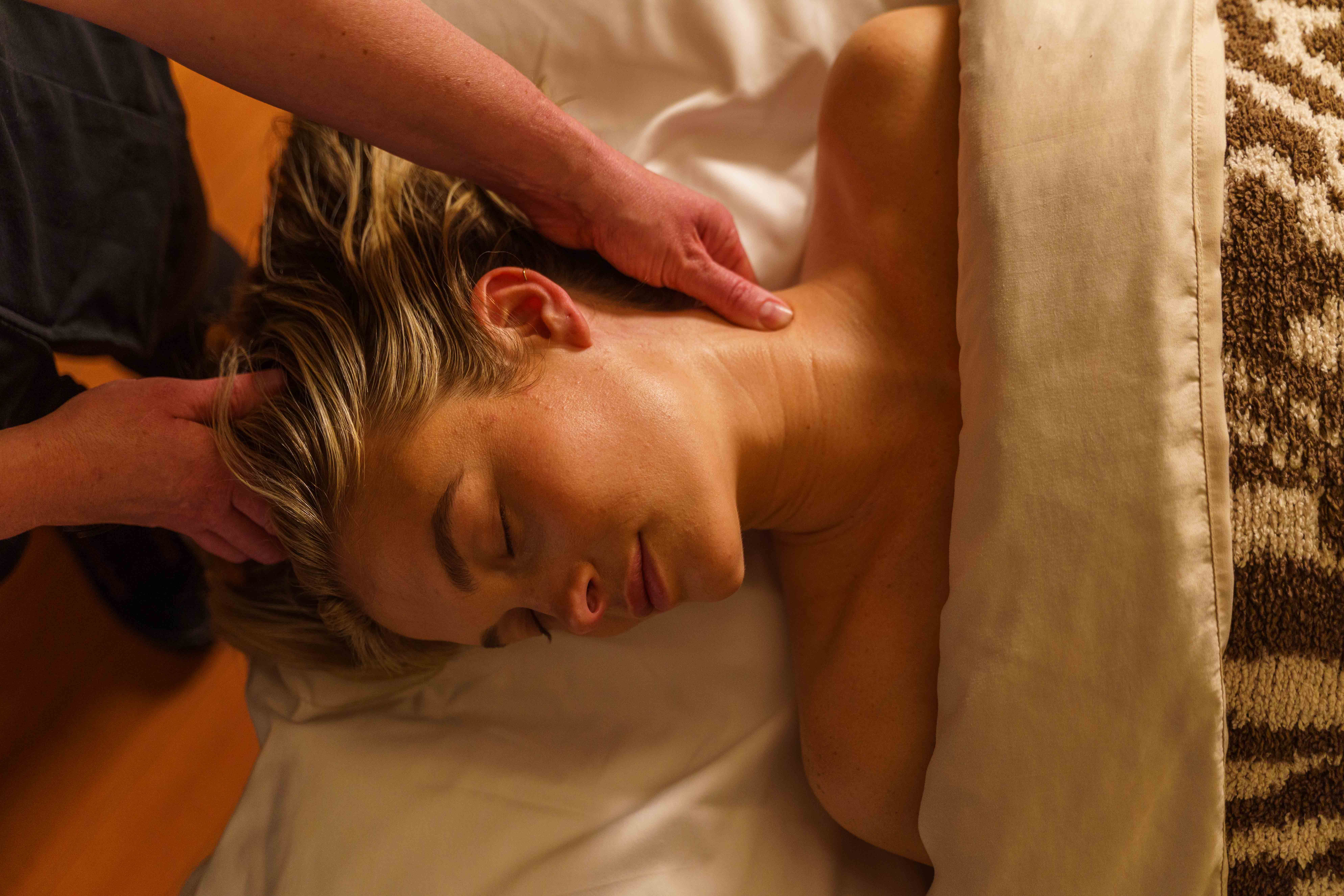 Woman getting a massage