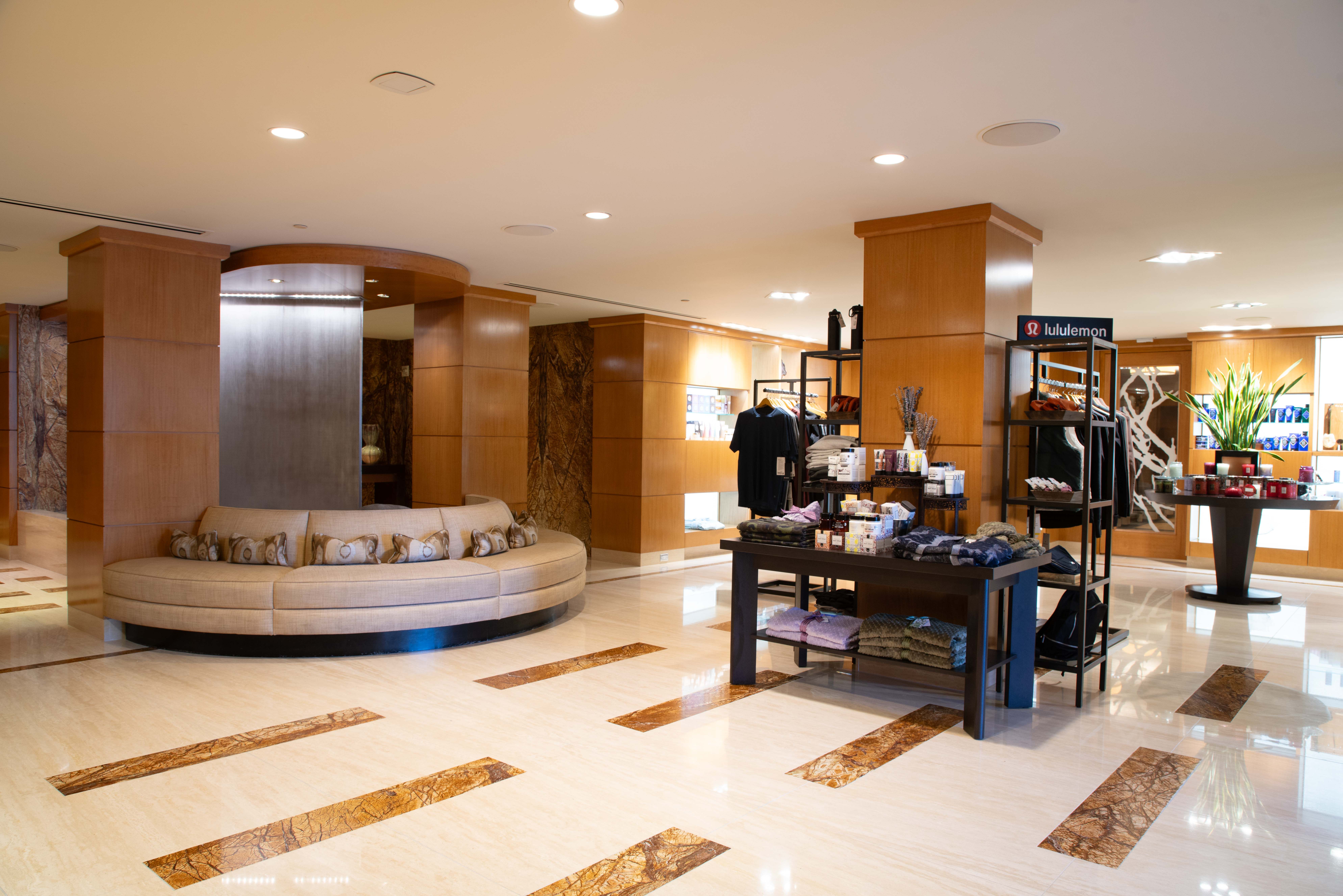 Retail area at the spa