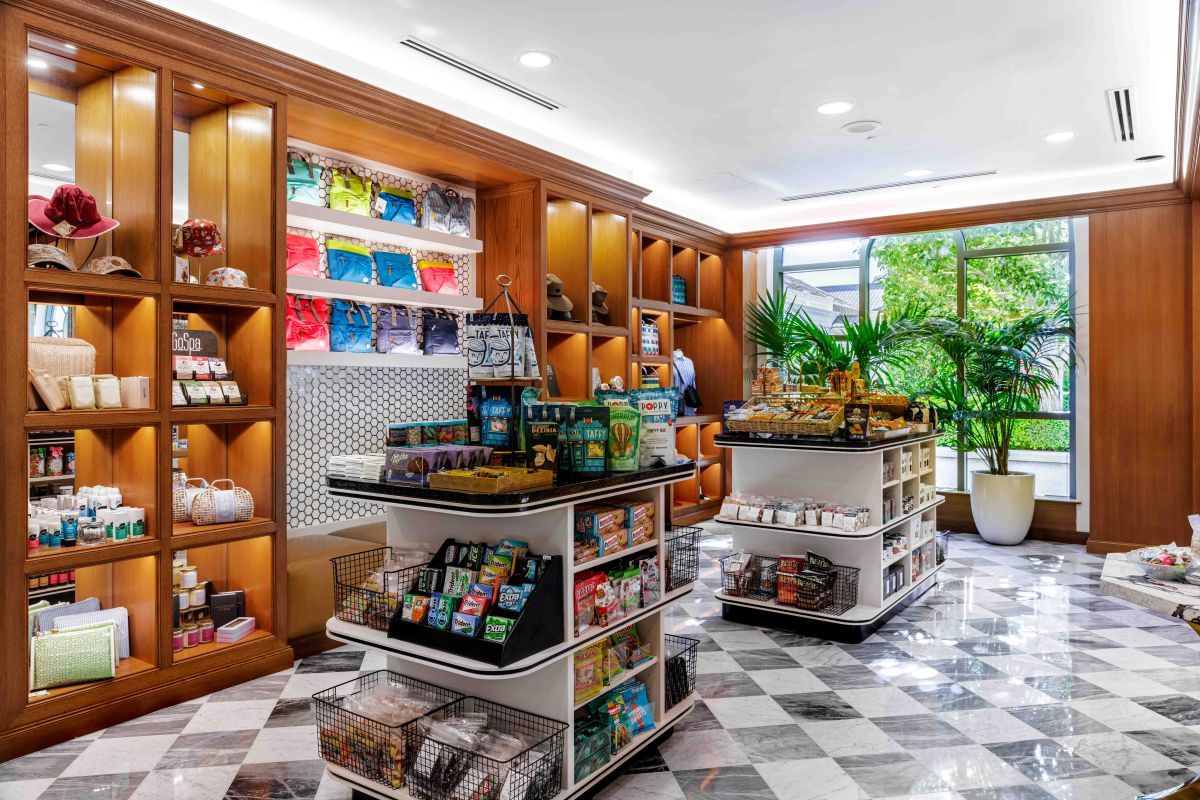 Display area in a snack shop