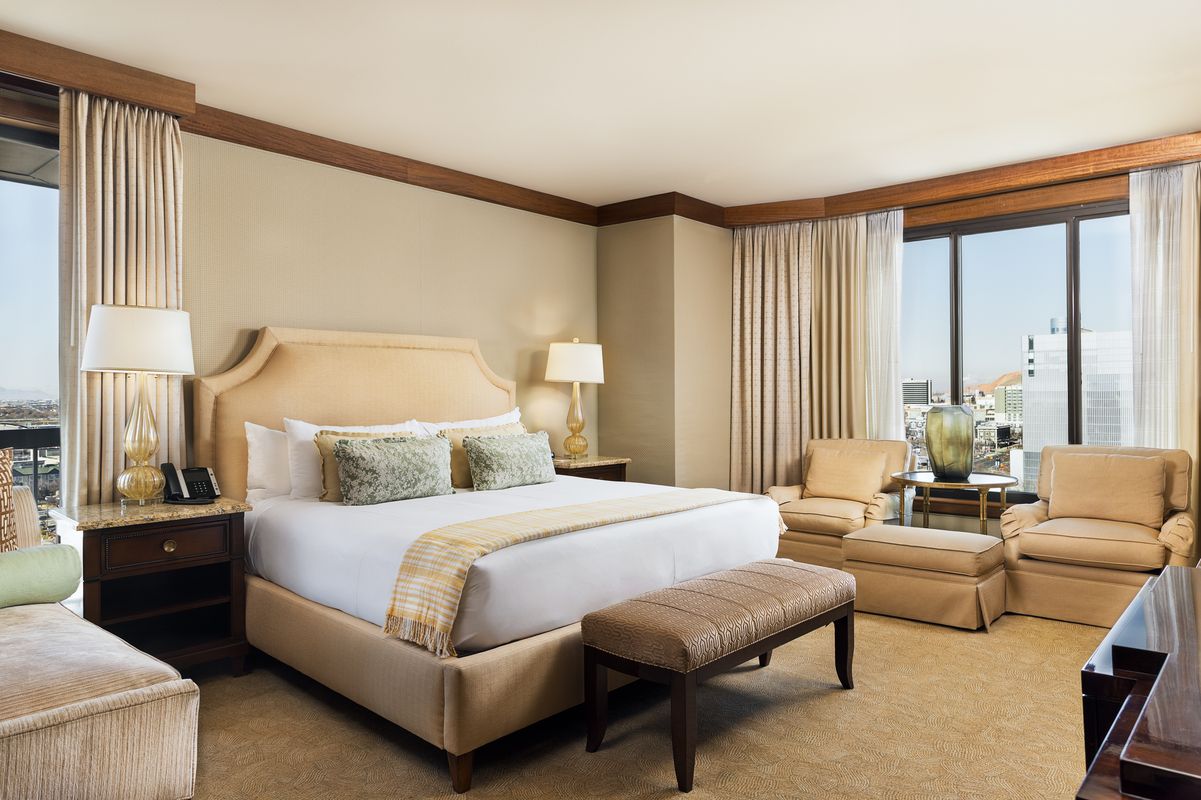 Little America Salt Lake Presidential Suite bed view