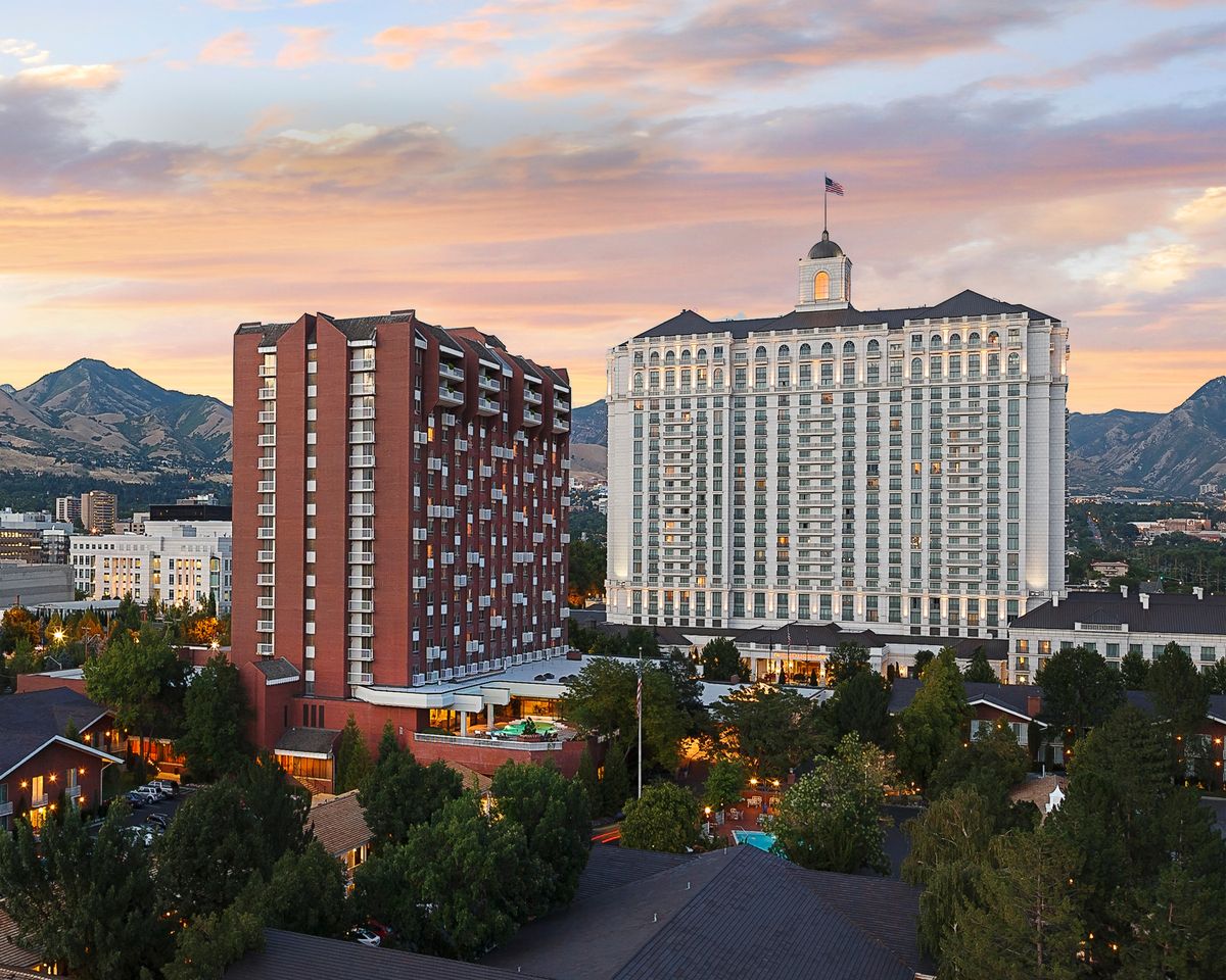 Exterior image of The Grand America and Little America buildings